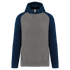 Sweat-shirt capuche bicolore enfant Grey Heather / Sporty Navy PROACT®