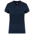 Polo DayToDay contrasté manches courtes femme Navy / Fluorescent Orange WK. Designed To Work