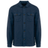 Surchemise délavée en lin homme Washed Navy Blue Spasso