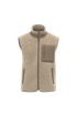 Bodywarmer écoresponsable en sherpa unisexe Wet Sand / Driftwood Native Spirit