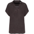 Polo en lin femme Stone Grey Spasso