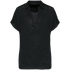 Polo en lin femme Black Spasso