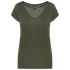 T-shirt col V en lin femme Organic Khaki Spasso