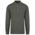 Chemise à col Mao délavée  en lin homme Washed Organic Khaki Spasso