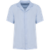 Chemise à col bowling en lin homme Linen Blue Spasso