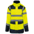 Parka de sécurité recyclée 4 en 1 unisexe Hi Viz Yellow / Navy WK. Designed To Work