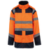 Parka de sécurité recyclée 4 en 1 unisexe Hi Viz Orange / Navy WK. Designed To Work