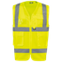 Gilet de sécurité haute visibilité recyclé avec zip unisexe Hi Viz Yellow WK. Designed To Work
