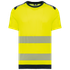 T-shirt de sécurité recyclé manches courtes unisexe Hi Viz Yellow / Navy WK. Designed To Work