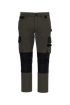 Pantalon de travail bicolore homme Dark Khaki / Black WK. Designed To Work
