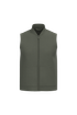 Bodywarmer rembourré en sergé écoresponsable à col teddy unisexe Organic Khaki Native Spirit