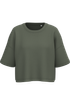 Sweat-shirt crop à manches courtes col rond femme Sporty Khaki PROACT®