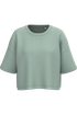 Sweat-shirt crop à manches courtes col rond femme Sage PROACT®