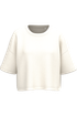 Sweat-shirt crop à manches courtes col rond femme Coconut Milk PROACT®