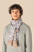 Chèche à motifs floraux unisexe White Floral Blue Spasso