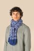 Chèche à motifs floraux unisexe Blue Floral Mozaic Spasso