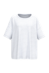 T-shirt écoresponsable slub oversize femme White Spasso