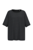T-shirt écoresponsable slub oversize femme Black Spasso