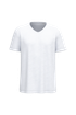 T-shirt écoresponsable col slub à épaules tombantes homme White Spasso