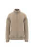 Sweat-shirt zippé à épaules tombantes en sherpa unisexe Wet Sand Spasso