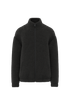 Sweat-shirt zippé à épaules tombantes en sherpa unisexe Black Spasso