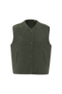 Veste sans manches en sherpa femme Forest Khaki Spasso