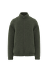 Sweat-shirt zippé à épaules tombantes en sherpa unisexe Forest Khaki Spasso