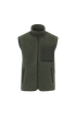 Bodywarmer écoresponsable en sherpa unisexe Forest Khaki / Dark Forest Khaki Native Spirit