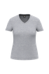 T-shirt écoresponsable col V antibactérien femme Oxford Grey WK. Designed To Work
