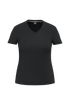 T-shirt écoresponsable col V antibactérien femme Black WK. Designed To Work