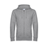 Sweat-shirt capuche zippé KING Heather Grey B&C