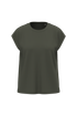 T-shirt écoresponsable sans manches à épaulettes femme Organic Khaki Spasso