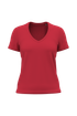 T-shirt BIO150 col V femme Red Kariban