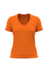 T-shirt BIO150 col V femme Orange Kariban