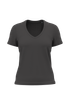 T-shirt BIO150 col V femme Dark Grey Kariban