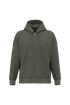 Sweat-shirt écoresponsable zippé à capuche oversize unisexe Organic Khaki Native Spirit