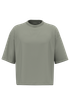T-shirt écoresponsable boxy à épaules tombantes homme Almond Green Native Spirit